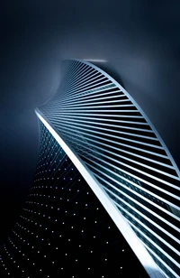 blue, architecture, line, skyscraper, design wallpaper