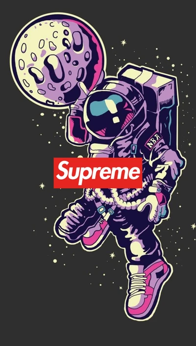 astronaut, supreme, raum, marke, skateboard