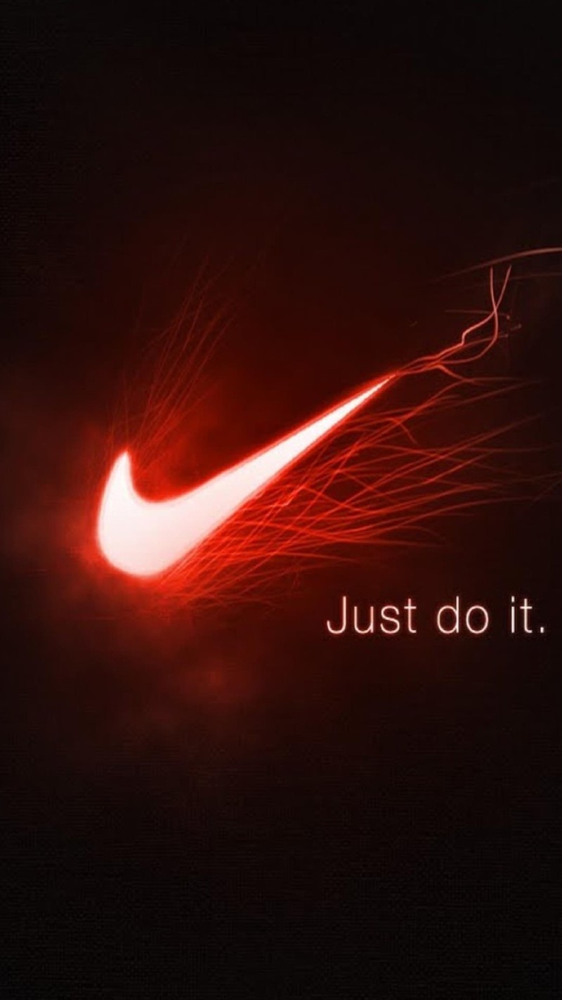 Обои nike just do it (просто сделай это, логотип, nike, красный, red nike)