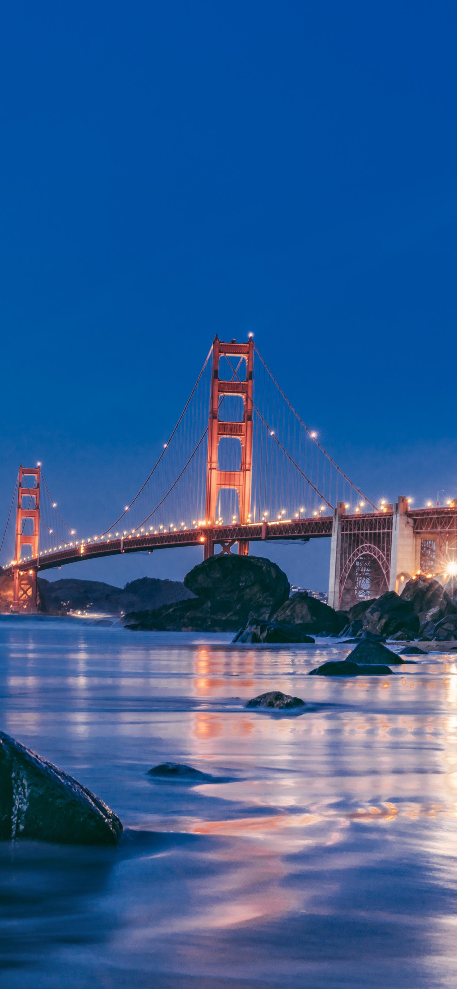 Arafed view of a bridge and a body of water at night (apple, bridge, night, hd, istanbul)