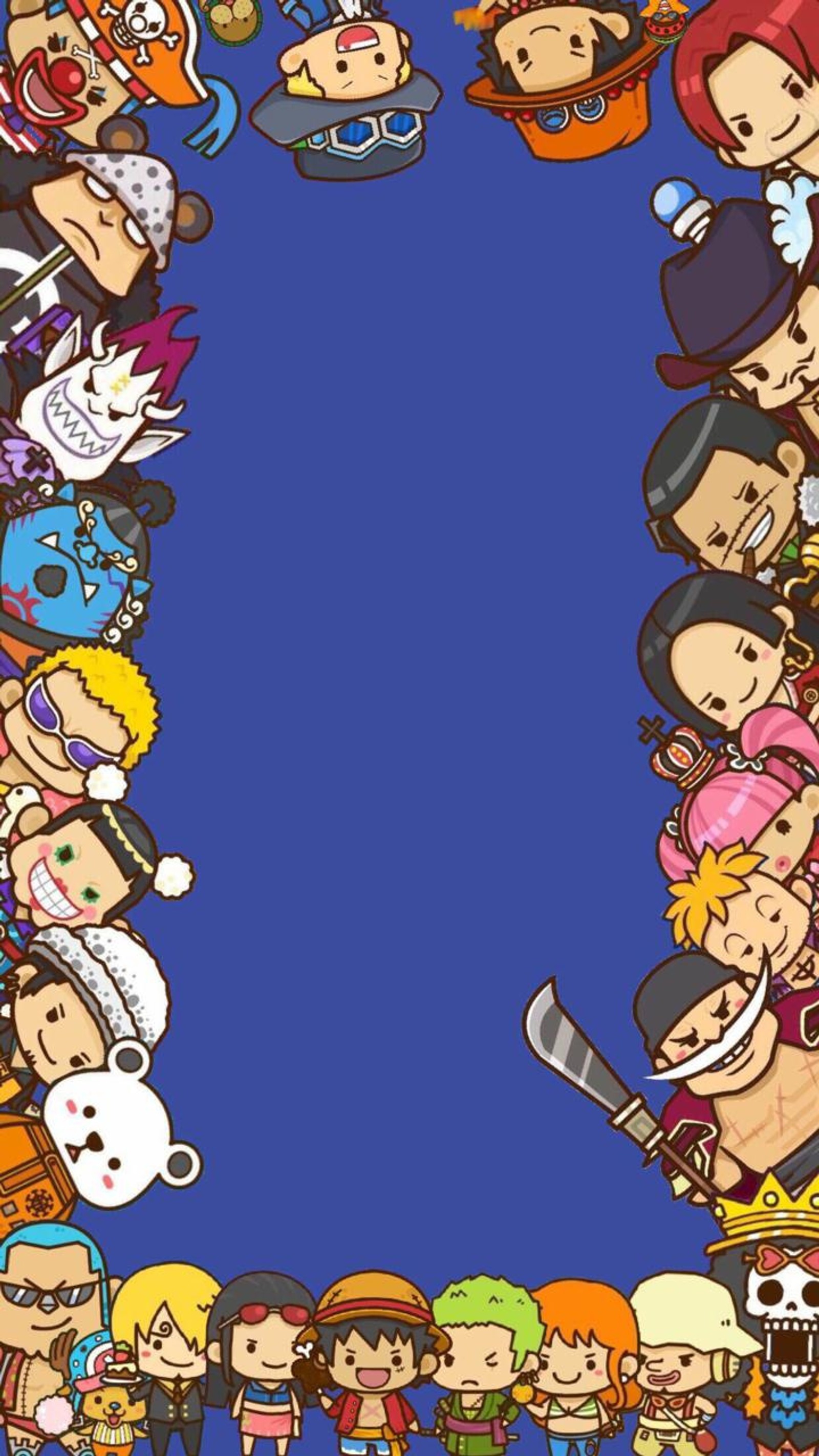 Téléchargez le fond d'écran one piece, anime, chibi