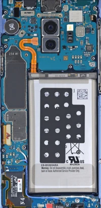 Samsung Galaxy S9 Plus Internal Components with Dual Camera and Battery.