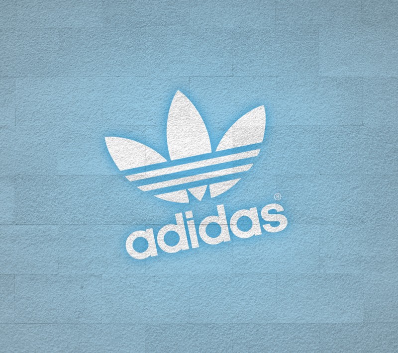 Логотип adidas на синей стене (android, лучший, синий, бренд, новый)