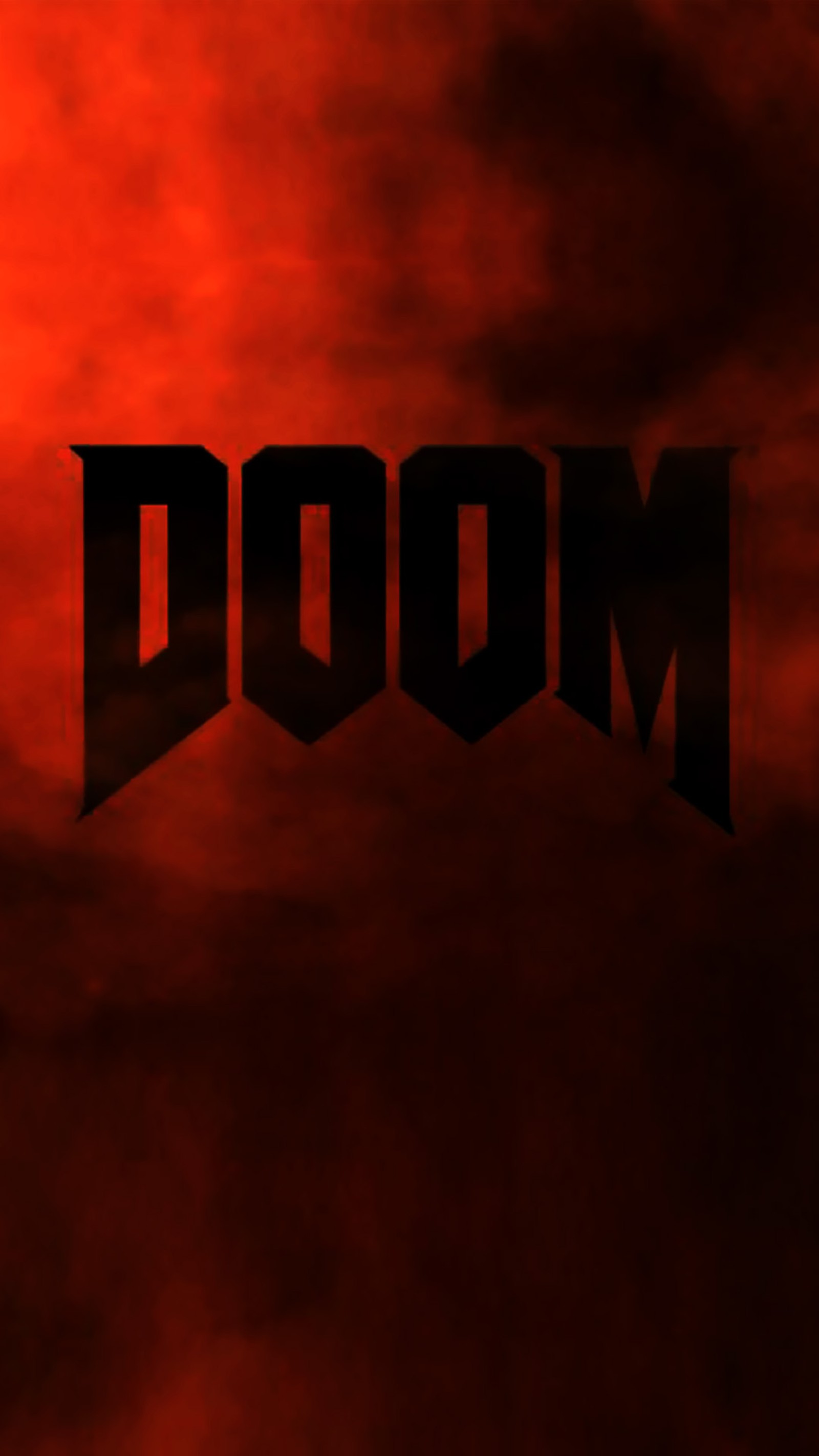 Nahaufnahme eines roten hintergrunds mit schwarzem text, auf dem 'doom' steht (beeindruckend, klasse, doom, spiele, hintergrundbild)