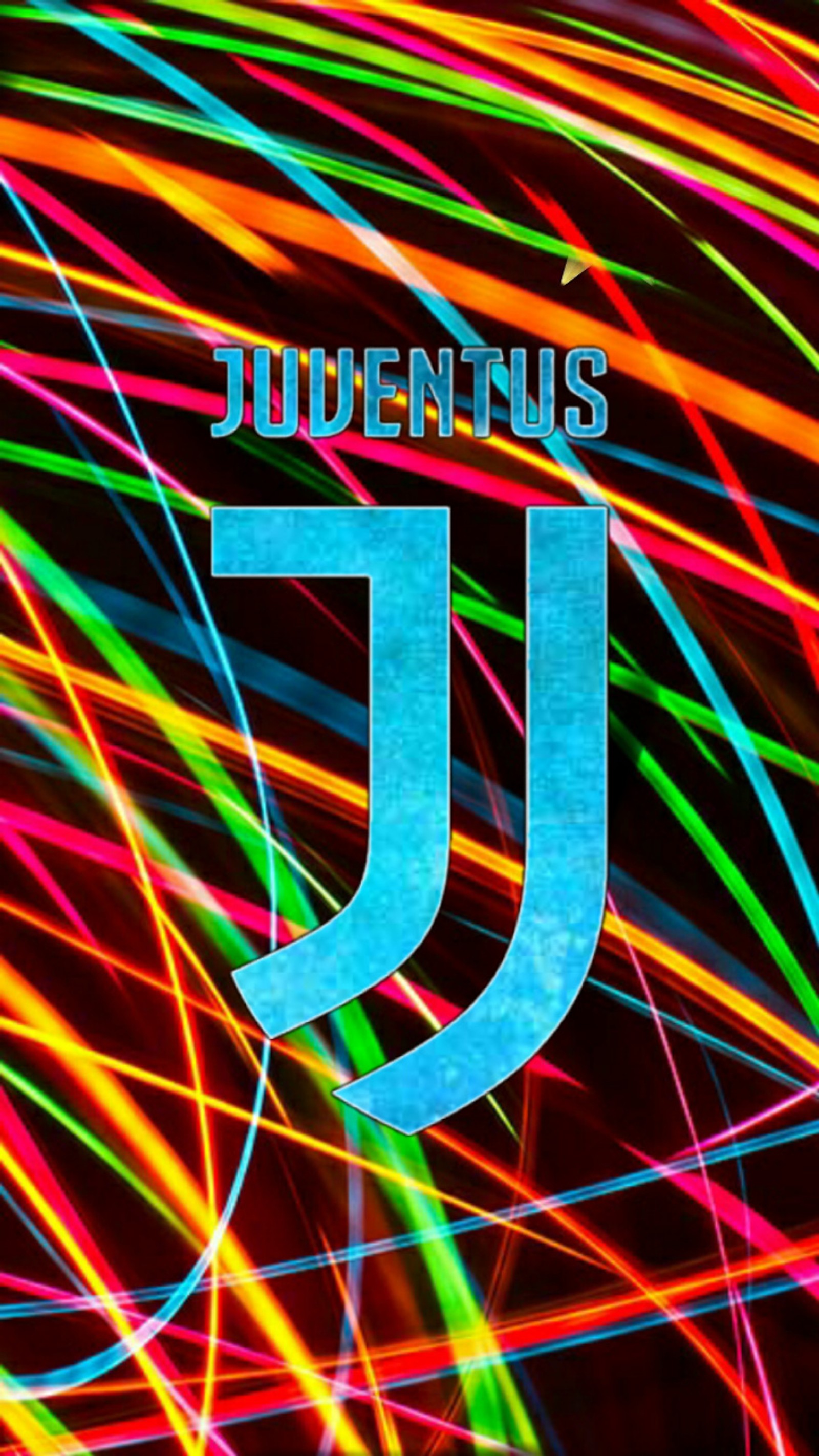 Um close-up de uma bola de futebol com um fundo neon (legal, juventus, papel de parede)