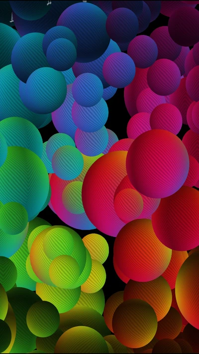 3d, balles, couleurs