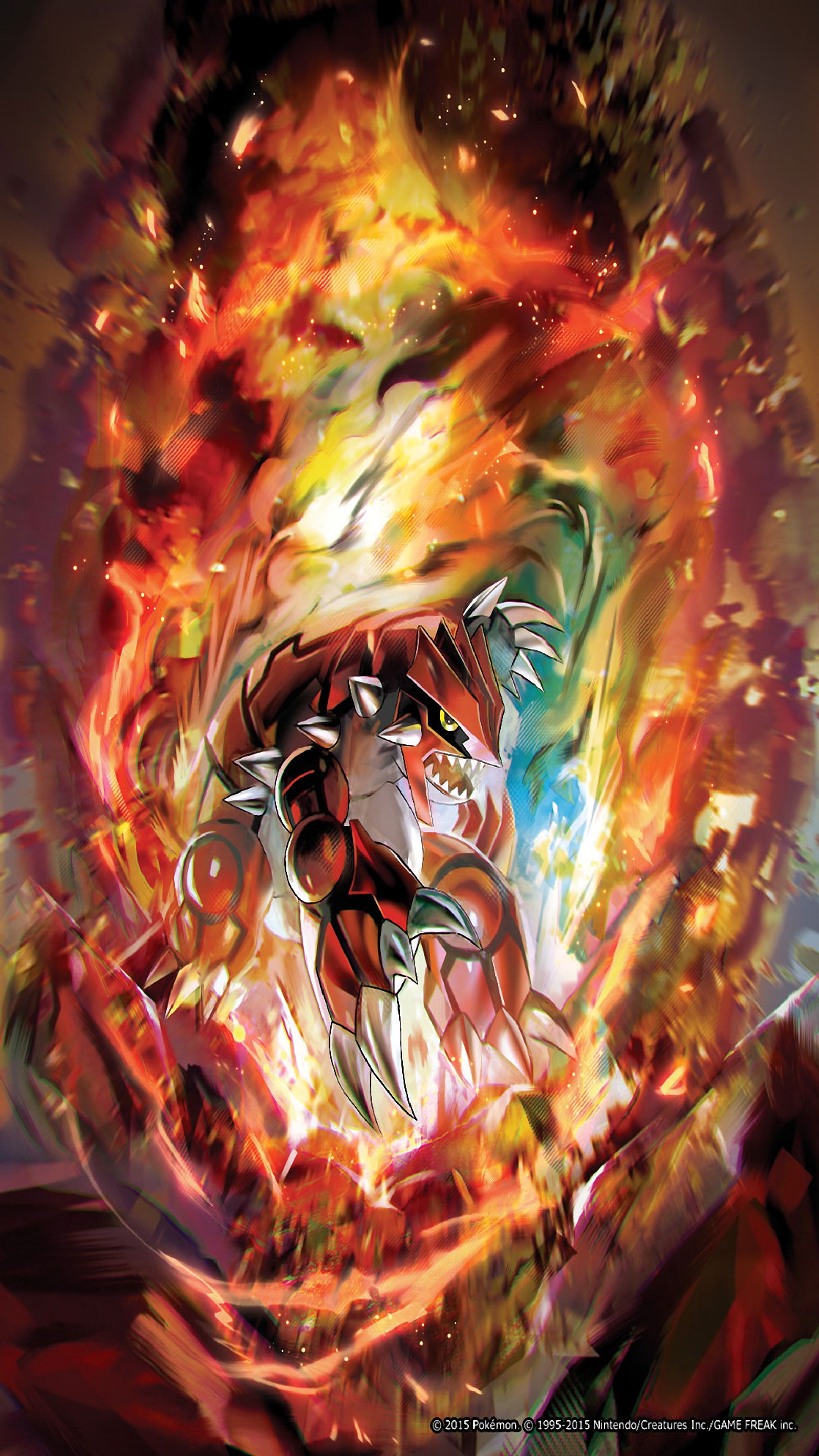 Descargar fondo de pantalla fuego, groudon, suelo, pokemon, rojo