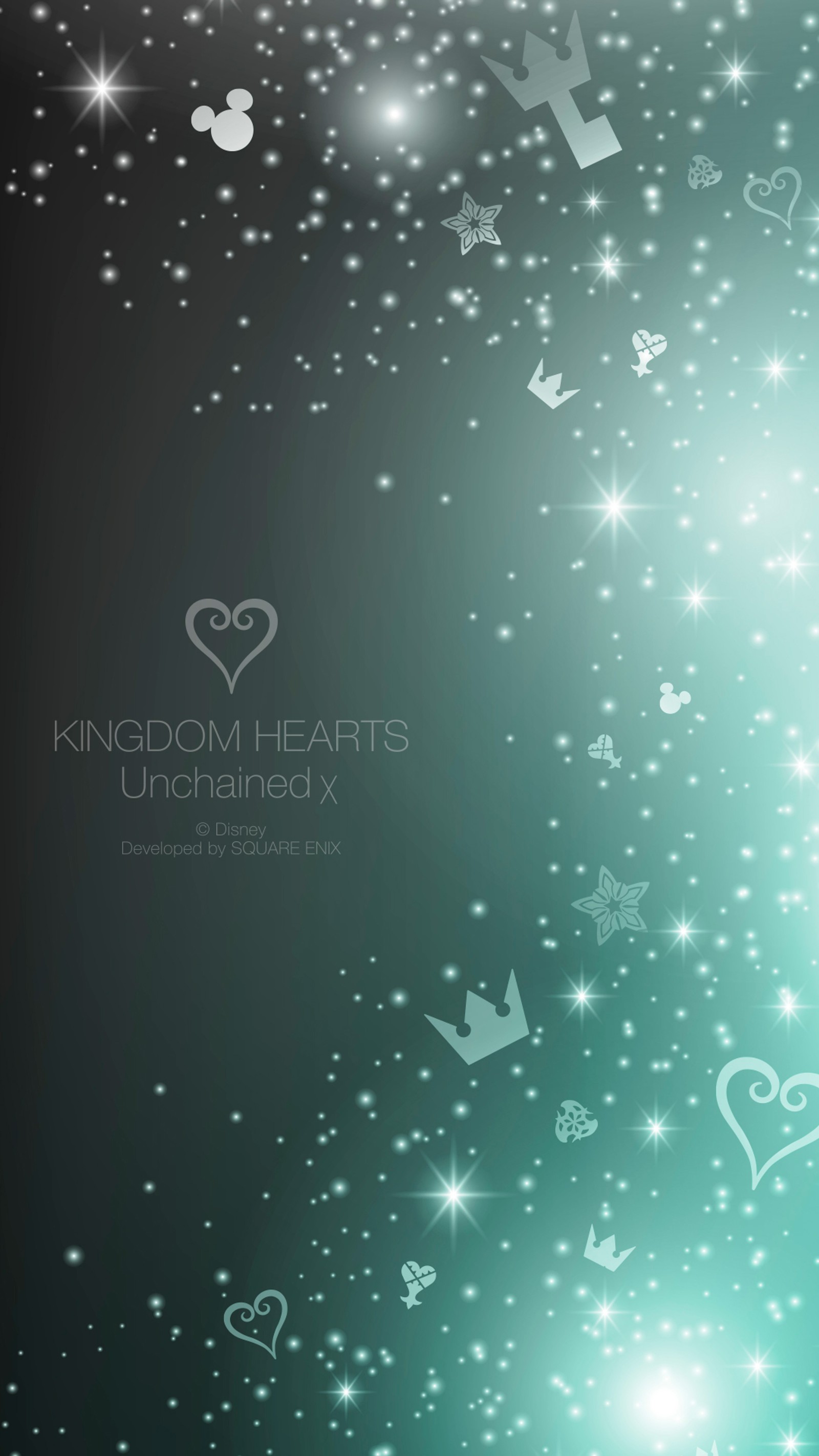 A close up of a blue background with a lot of stars (kingdom hearts, sora)