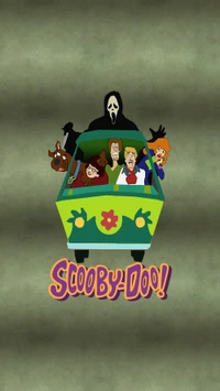 Scooby-Doo-Mystery-Van mit ikonischen Charakteren und Bösewicht