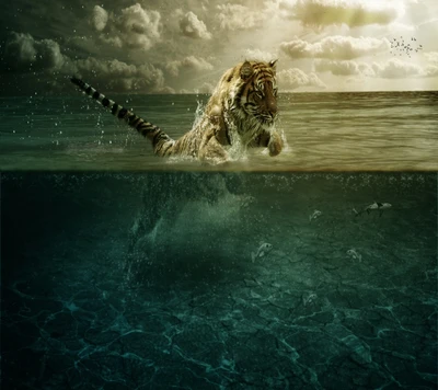 tier, hd, natur, tiger, wasser