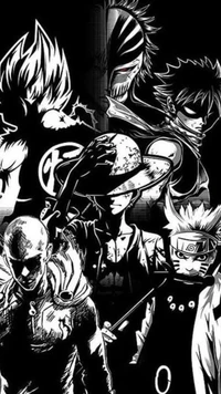 bleach, dragon ball, fairy tail, naruto, one peace wallpaper