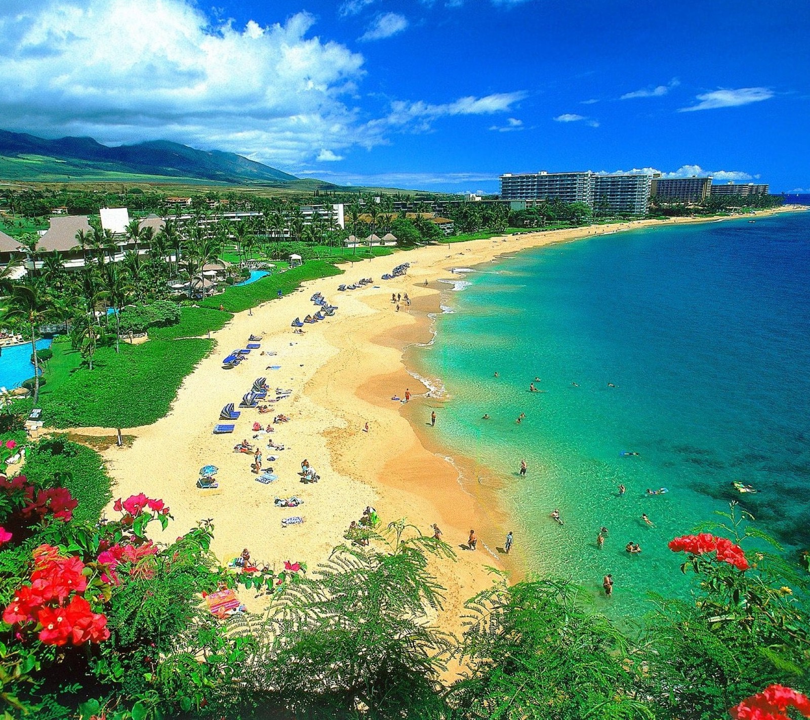 Descargar fondo de pantalla playa, complejo turístico