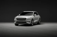 genesis electrified gv70, voitures électriques, arrière plan sombre, 5k, 8k