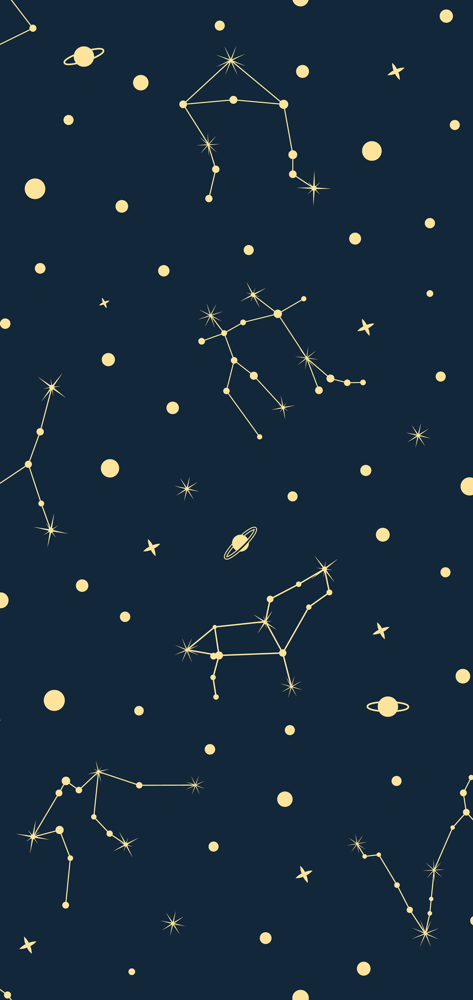 A close up of a pattern of constellations and stars on a dark blue background (star, design, pattern, astronomical object, electric blue)