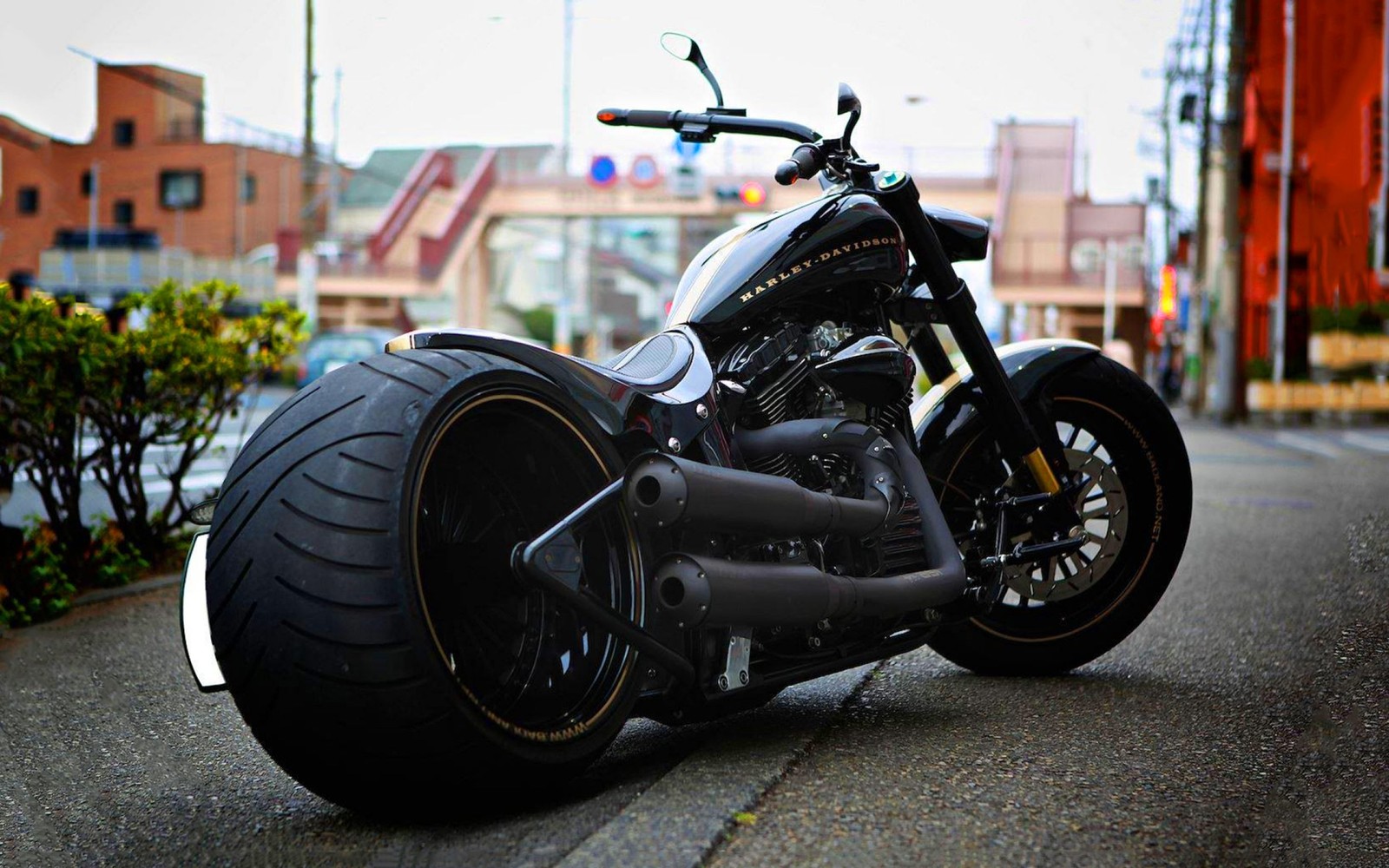 Скачать обои harley davidson, мотоцикл, вертолет, софтейл, softail