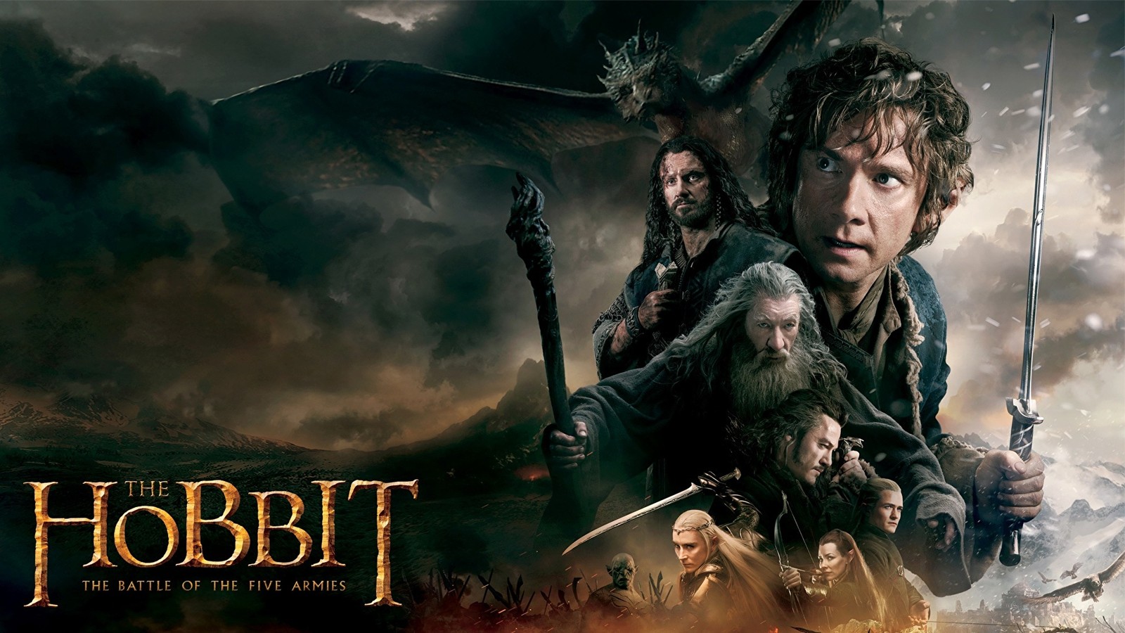 L'affiche du film le hobbit (smaug, thorin écu de chêne, thorin oakenshield, le hobbit, affiche)