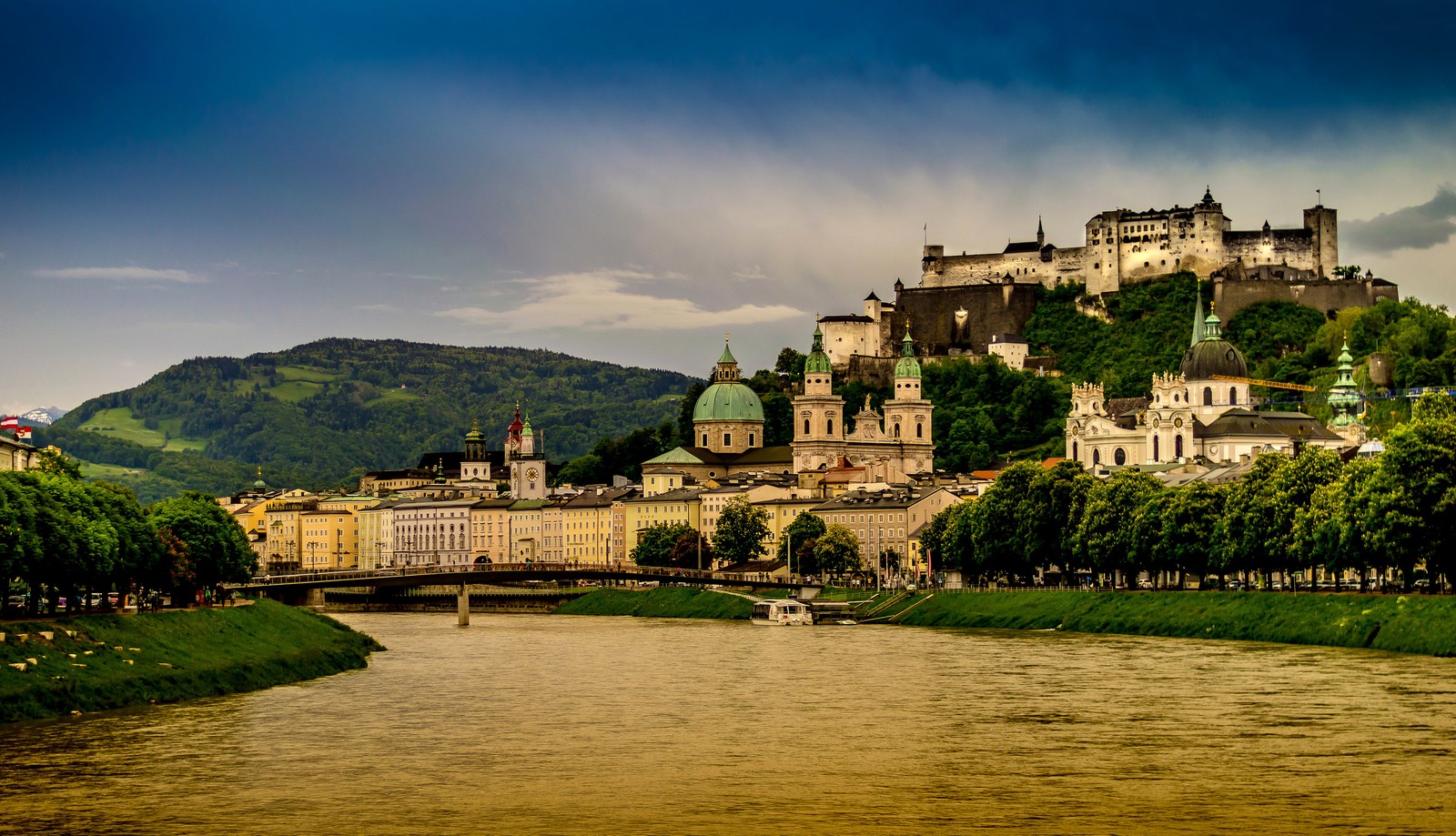 vienna, nature, river, landmark, town wallpaper