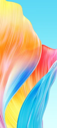 oppo, smartphone, colorfulness, orange, art wallpaper