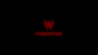 Logo de Acer Predator sobre fondo negro - fondo de tecnología 4K AMOLED