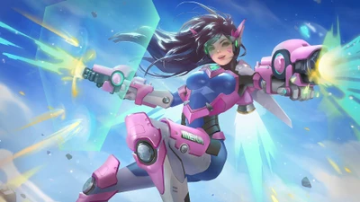 D.Va в действии: Иконический пилот меха Overwatch