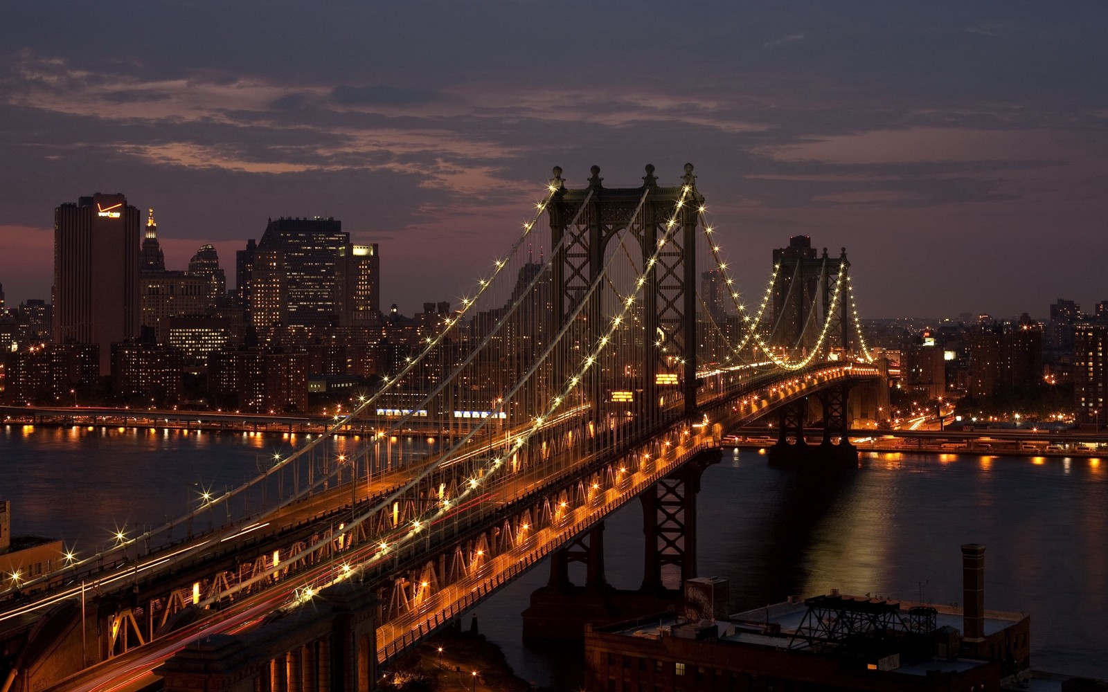 manhattan bridge, brooklyn bridge, suspension bridge, cityscape, bridge wallpaper