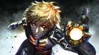 Genos in Action: Dynamic Power Unleashed from One Punch Man