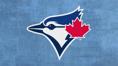 Logo des Toronto Blue Jays avec élément de feuille d'érable - fond d'écran sportif MLB