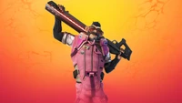 JB Chimpanski from Fortnite in Nebula Rose Outfit