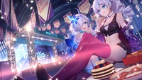 anime mädchen, anime, weiße haare, honkai impact 3rd, videospiel