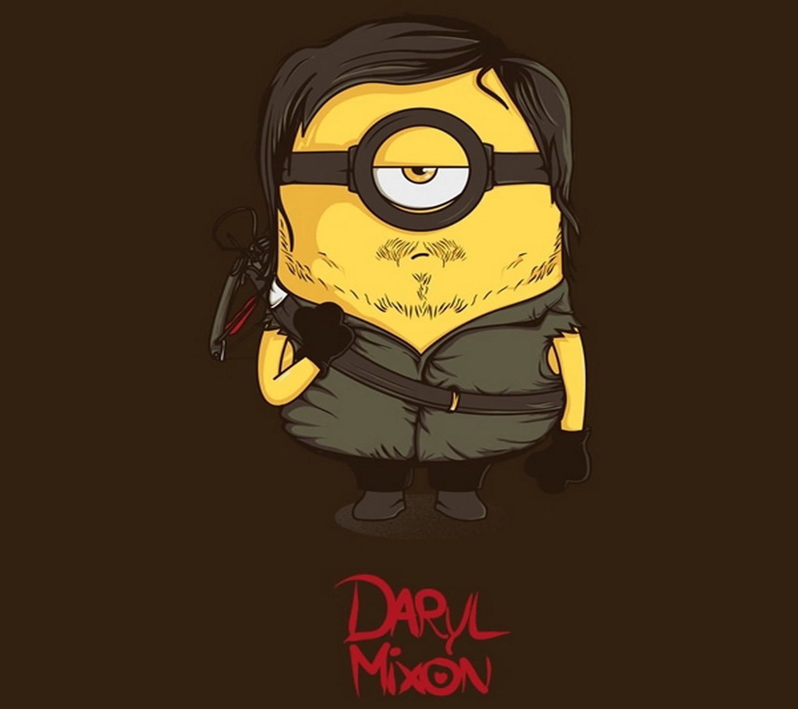 Скачать обои дэриел диксон, daryl dixon, подлый, веселье, minion