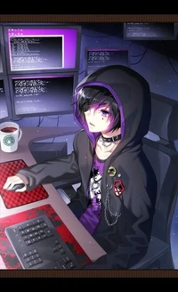 Download computer, boy, anime, wallpaper, technology for free