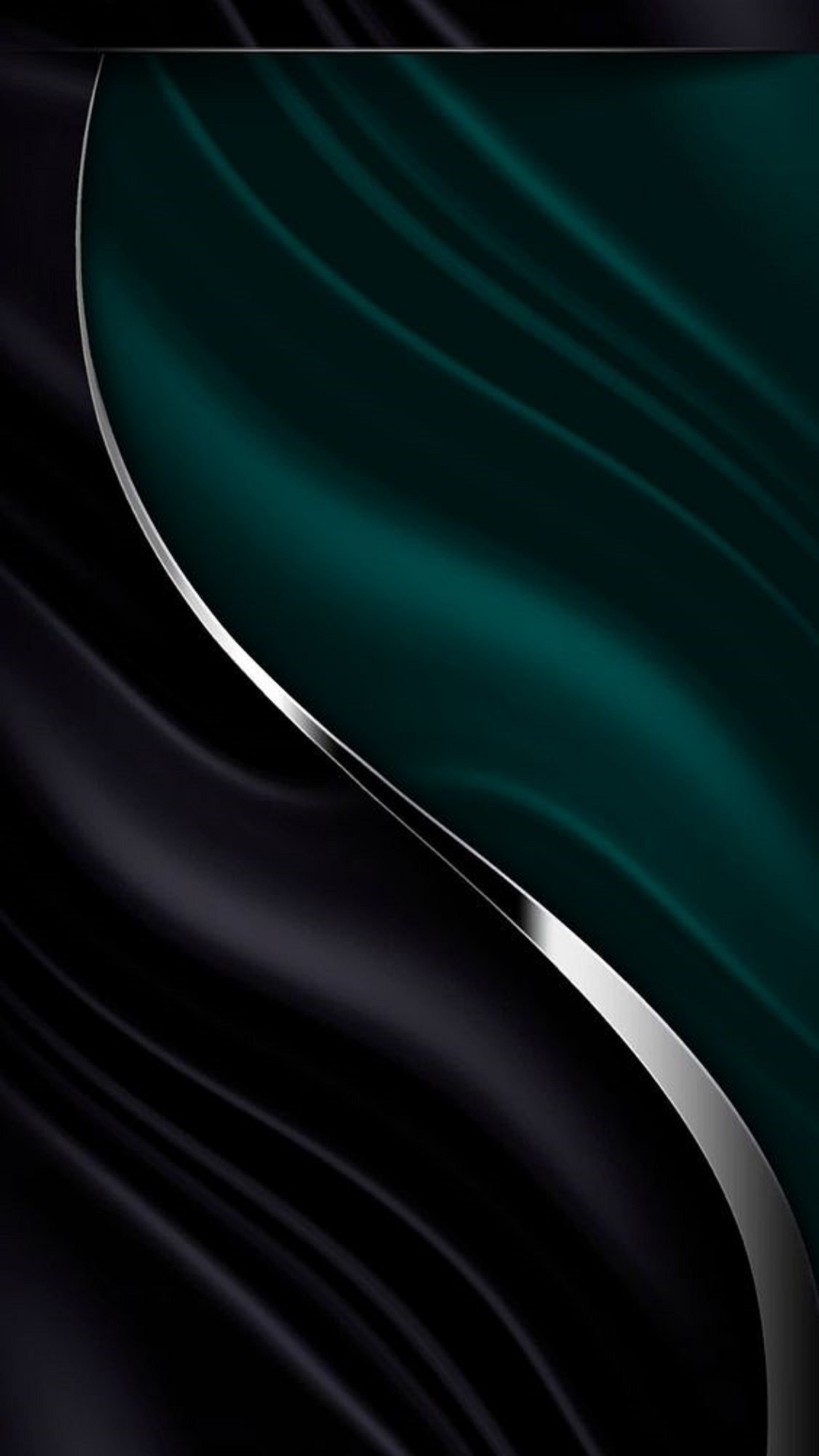 A close up of a black and green background with a silver stripe (black, green)