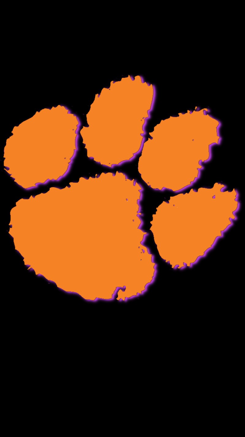 Логотип clemson на черном фоне (acc, чемпионат, клемсон, clemson, футбол)