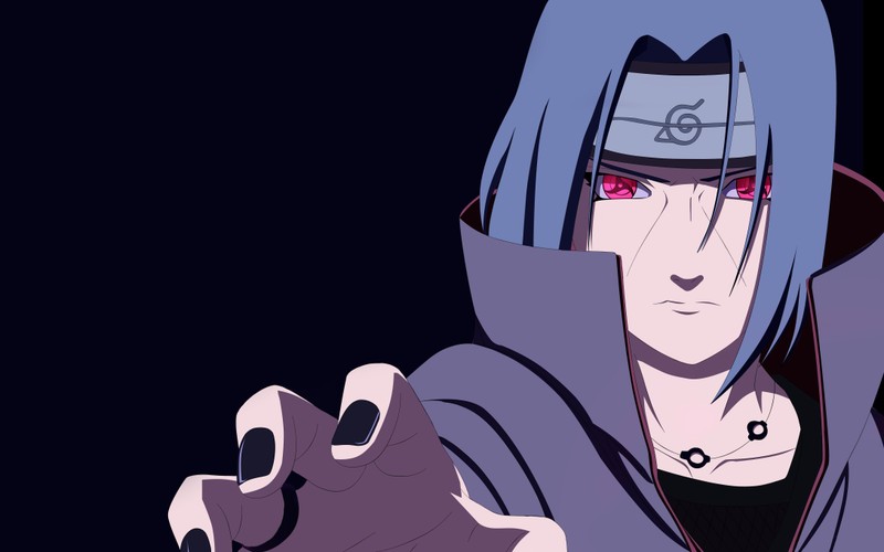 Крупный план человека, направляющего пистолет на камеру (itachi uchiha, саске учиха, sasuke uchiha, какаши хатаки, kakashi hatake)