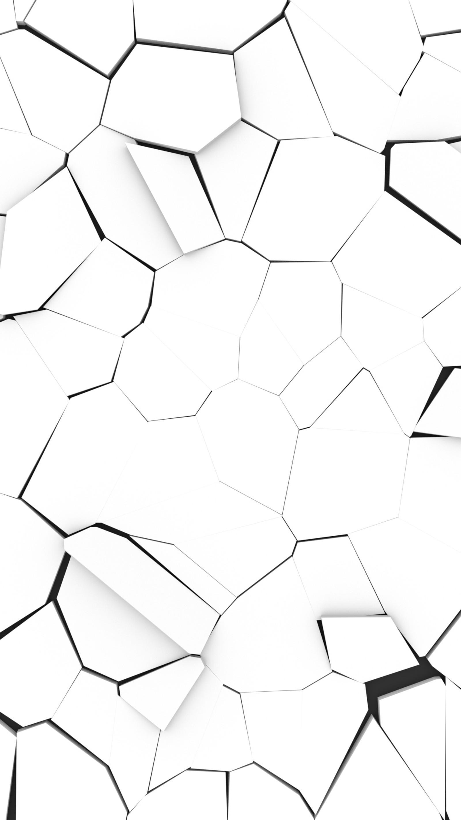 A close up of a white cracked wall with a black border (3d, abstract, blender, cool, crack)