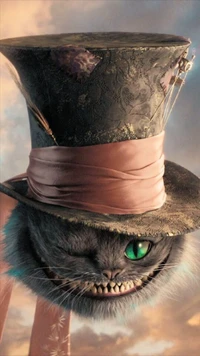 alice, chat, cheshire, mad hatter, pays des merveilles