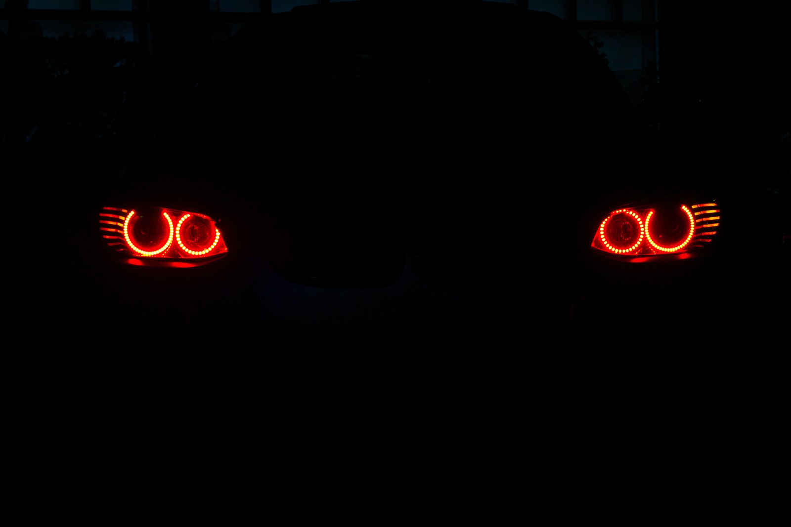 A close up of a car with two red lights on it (bmw m3, car, bmw 3 series, bmw, red)