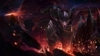 Epic Champion Emergence: League of Legends Pantheon Splash Art