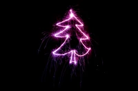 Electric Purple Christmas Tree with Sparkling Lights