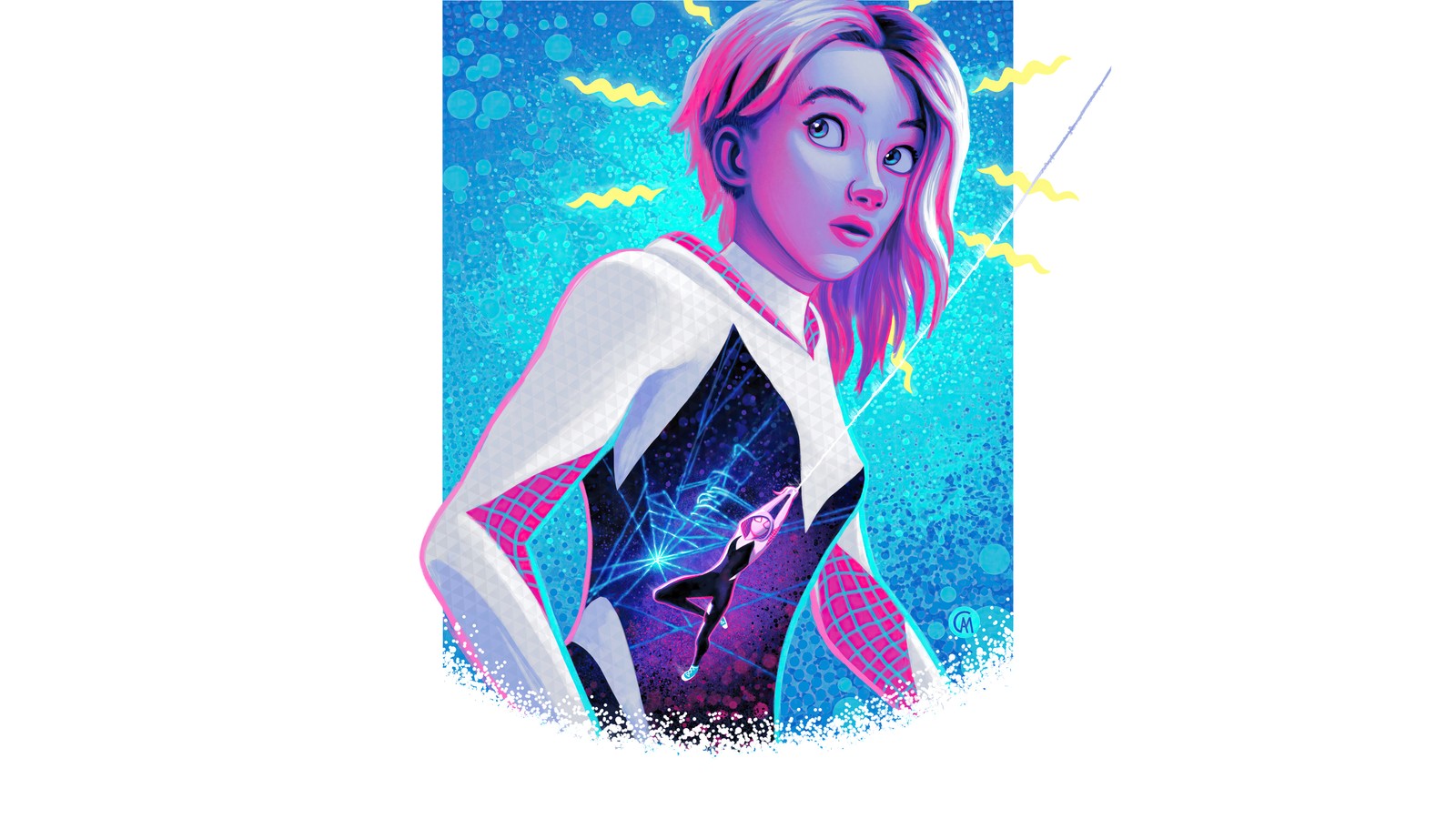 Descargar fondo de pantalla gwen stacy, spider gwen, spider man a través del spider verso, spider man across the spider verse, película