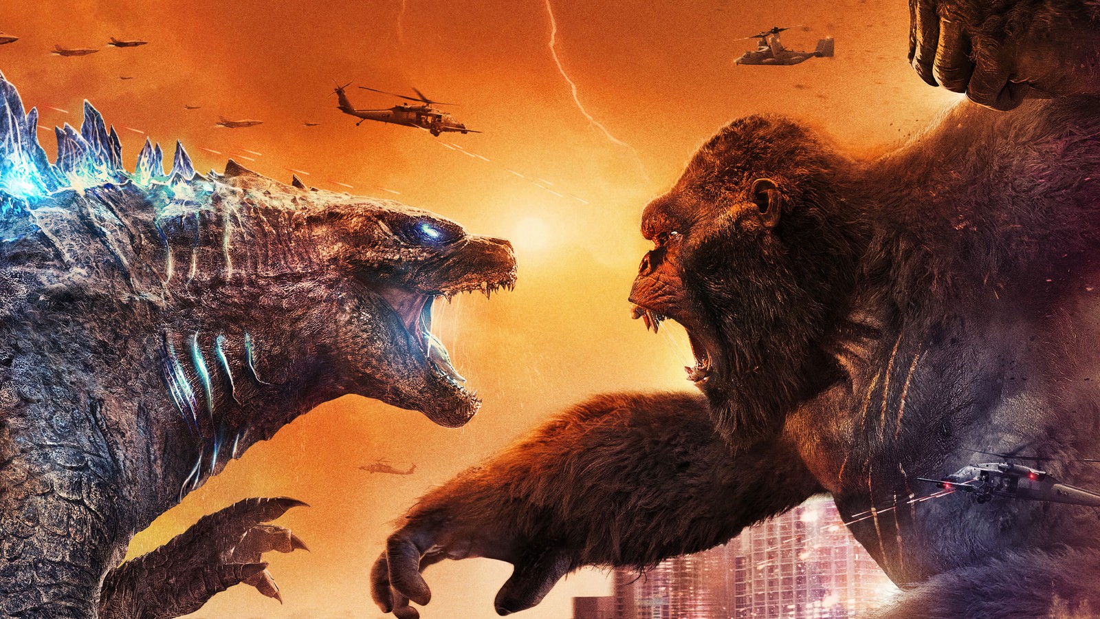 Скачать обои годзилла, godzilla, кинг конг, годзилла против конга, godzilla vs kong