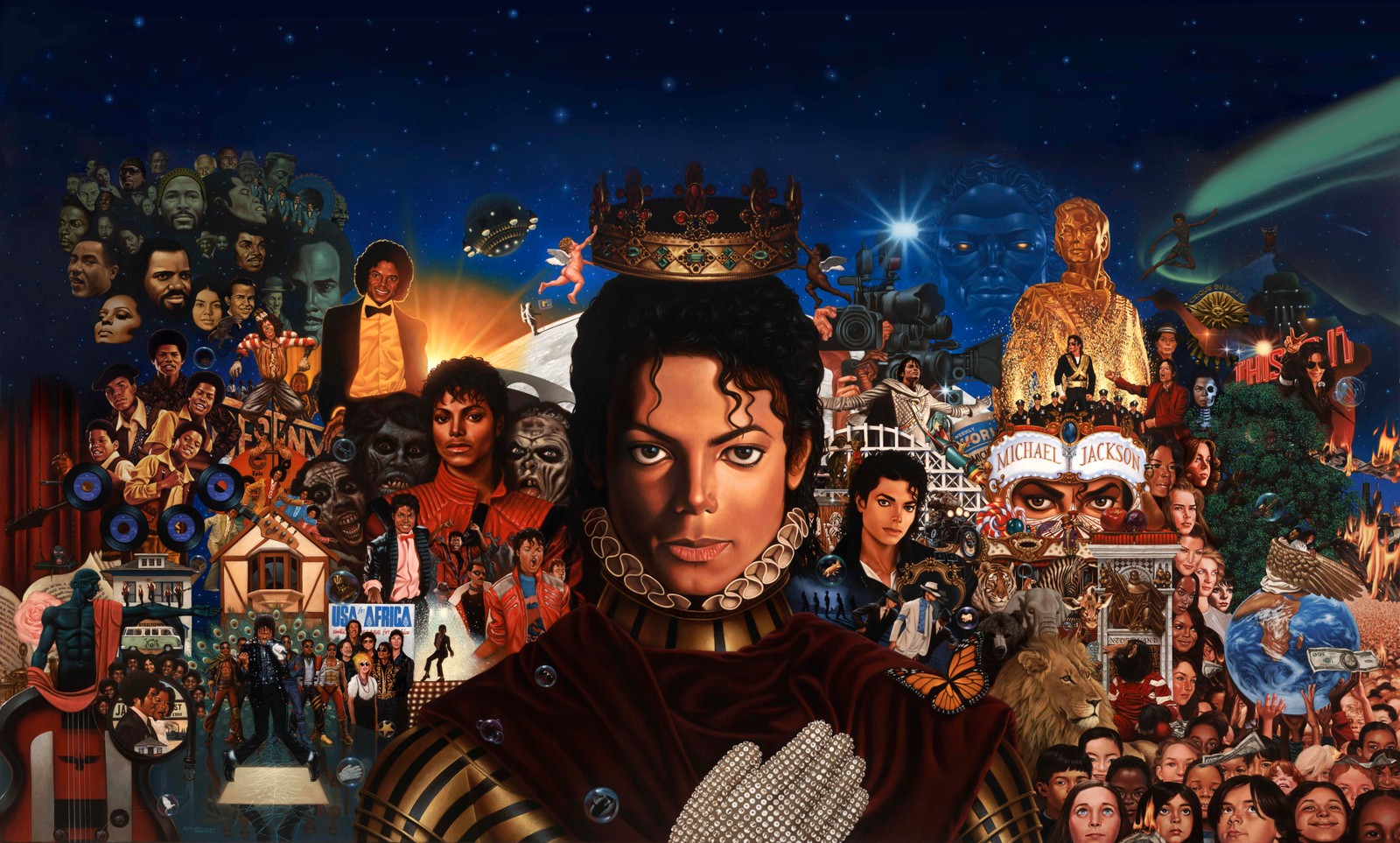 Lade michael jackson, michael, album, kunst, illustration Hintergrund herunter