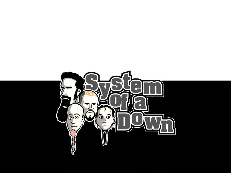 Крупный план карикатуры группы людей (system of a down, альтернативный рок, музыкант, текст, мультфильм)