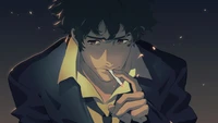 cowboy bebop, anime, spike spiegel, smoking wallpaper