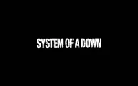 Logotipo do System of a Down em fundo preto