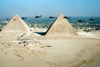 Helicopters Over the Pyramids: A Historical Perspective on an Iconic Archaeological Site