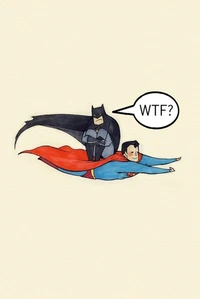 Batman Reading While Superman Flies: A Humorous Twist