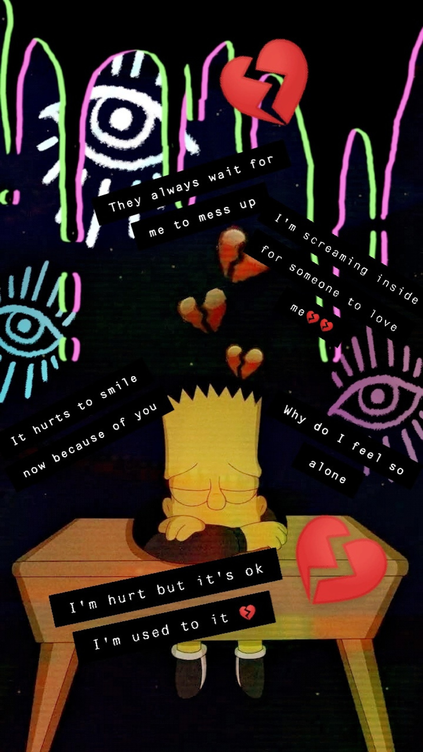 bartsimpson, sad Download Wallpaper