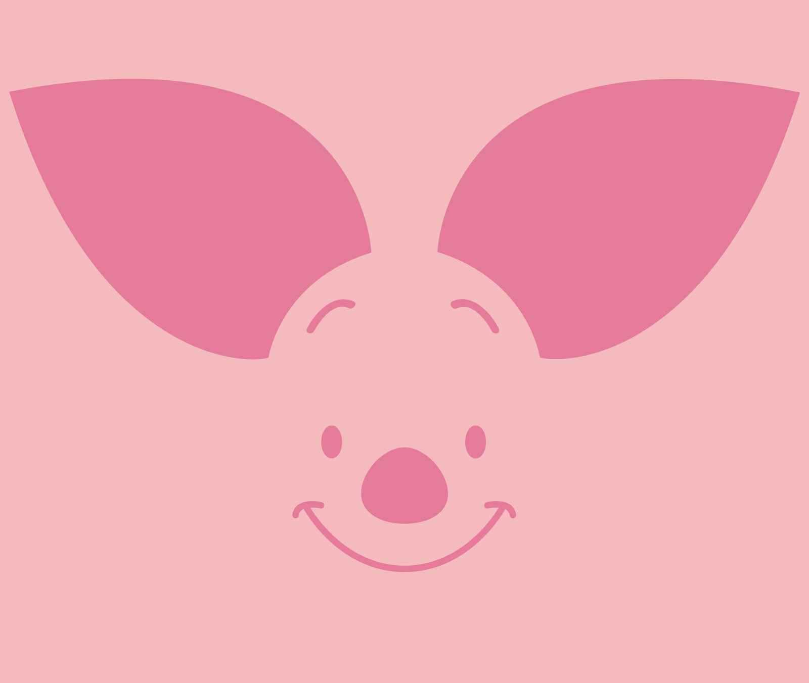 Primer plano de una cara de cerdo con un fondo rosa (pigglet, pooh)