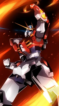 build, burning, gundam wallpaper